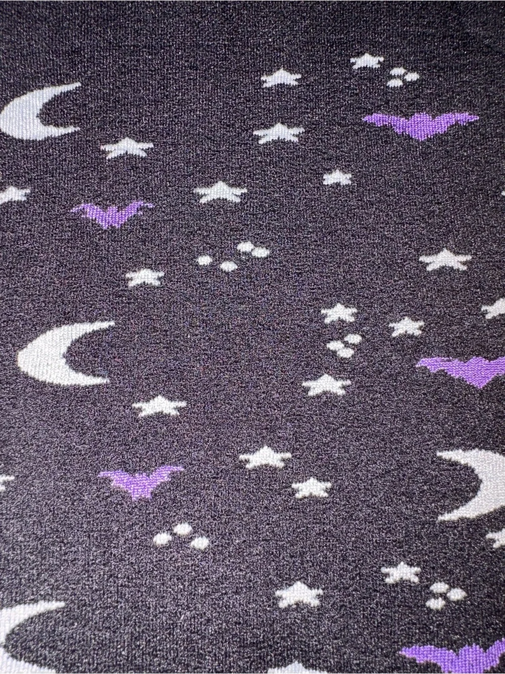 Snag Tights E 12-18 Halloween Moon Stars Bats Black Tights NEW